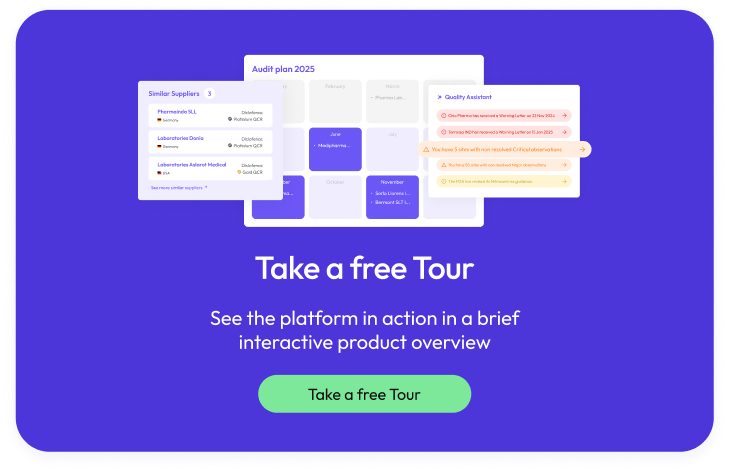 Interactive product overview showcasing platform features and audit plans.
